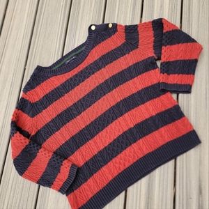 XL Red/Navy stripe sweater